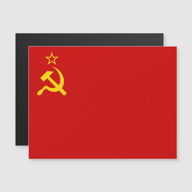 Soviet Union Flag, USSR, CCCP, Communism, Lenin Magnetic Invitation (Front/Back)