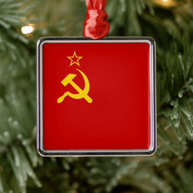 Soviet Union (USSR) (Communist Hammer and Sickle) Metal Tree Decoration (Tree)