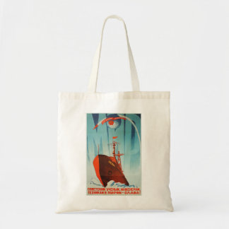 Soviet Union USSR Propaganda Space Travel Vintage Tote Bag