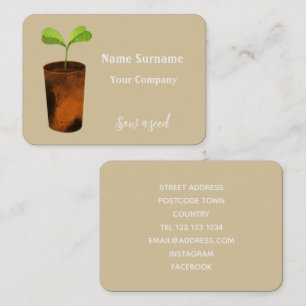 Sow a seed business card