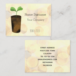 Sow a seed business card