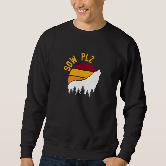 Sow Plz Retro Mmorpg Gaming Sweatshirt (Front)