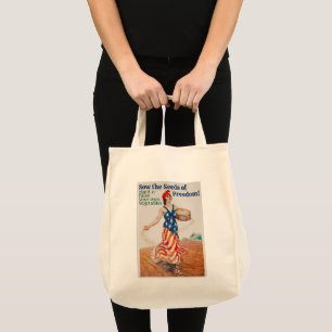 Sow the Seeds of Freedom! grocery tote bag