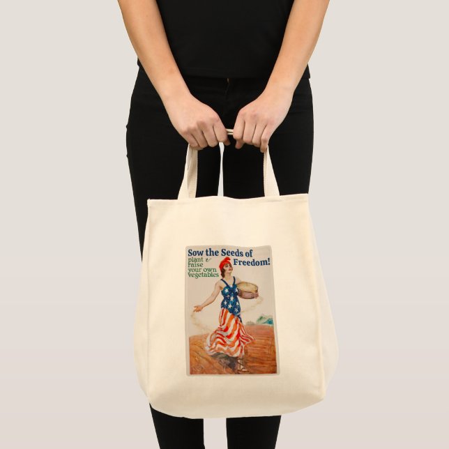 Sow the Seeds of Freedom! grocery tote bag (Front (Product))