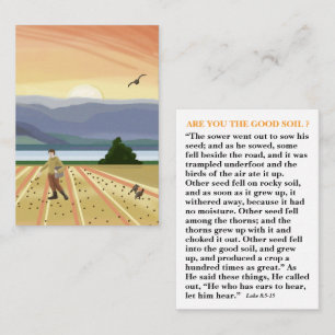 Sower and the seed parable business card