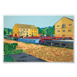 Sowerby Bridge Canal Basin Art Photo Print