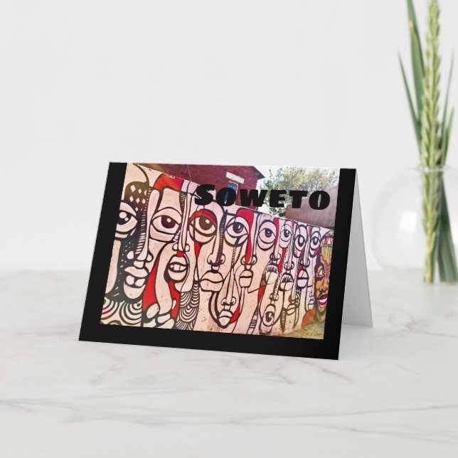 Soweto Graffiti Art, South Africa Note Card (Front)