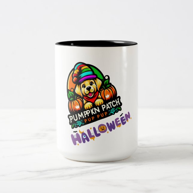 Sowing Seeds of Joy Pumpkin Patch Two-Tone Coffee Mug (Center)