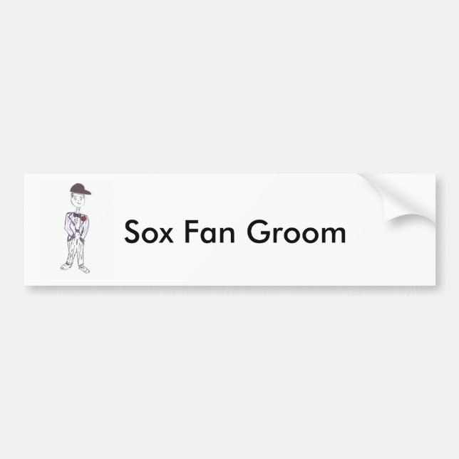 Sox Fan Groom Bumper Sticker (Front)