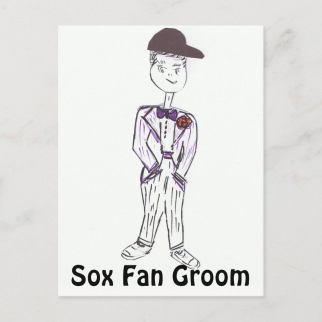 Sox Fan Groom Postcard (Front)