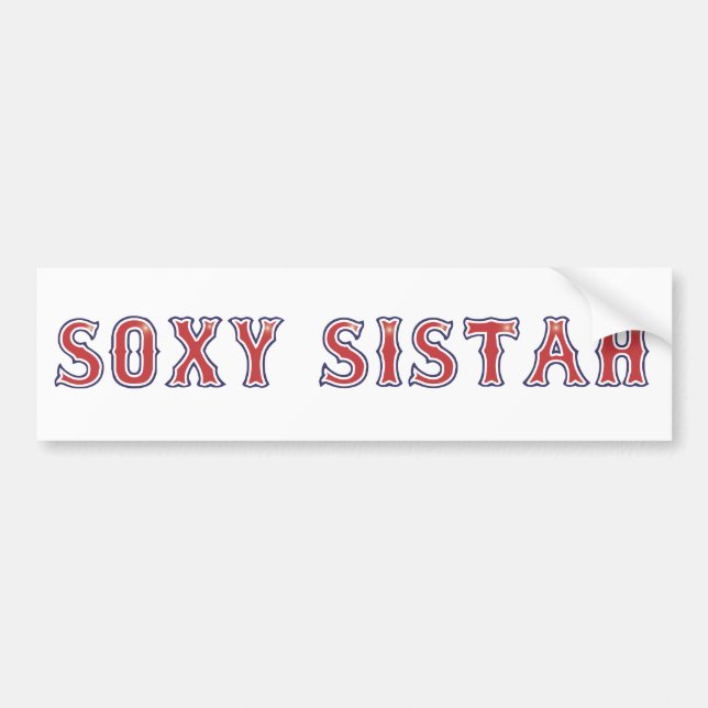 Soxy Sistah Bumper Sticker (Front)