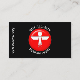 SOY Allergy Medical Alert Card