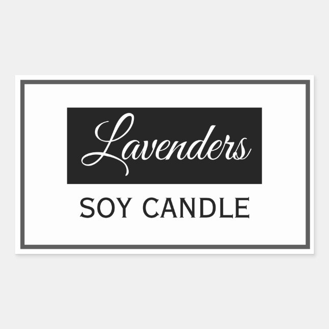 Soy candle labels (Front)