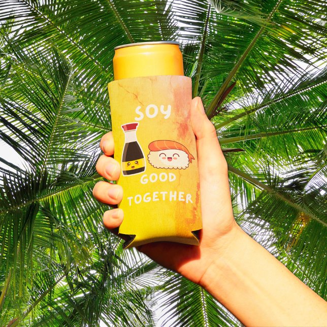 Soy Good Together  Asian Food Pun Seltzer Can Cooler (Creator Uploaded)