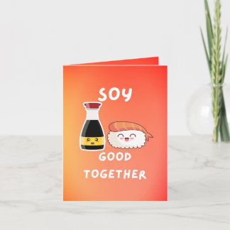 Soy Good Together - Cute and Punny Foodie Thank You Card