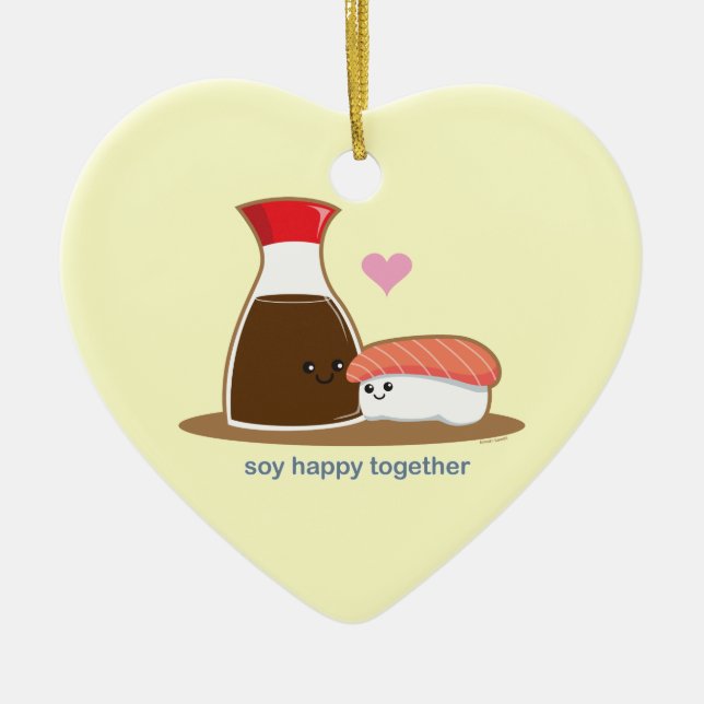 Soy Happy Together Ceramic Tree Decoration (Front)