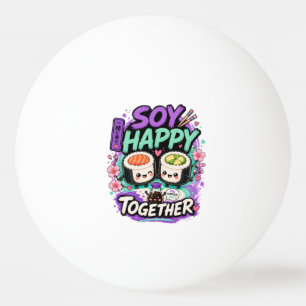 Soy Happy Together – Cute Kawaii Sushi Couple Ping Pong Ball