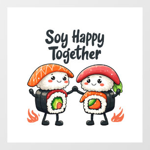 Soy happy together Sushi Kawaii Japanese Food 