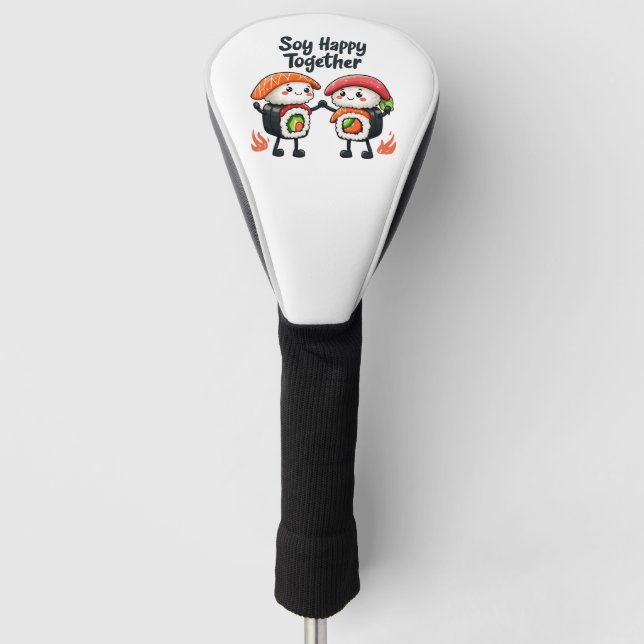 Soy happy together Sushi Kawaii Japanese Food  Golf Head Cover (Front)