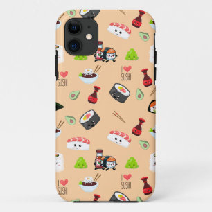 Soy in love cute yellow Kawaii Sushi Case-Mate iPhone Case