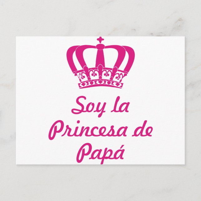 Soy la princesa de papá postcard (Front)