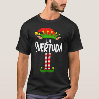 Soy La Suertuda Elf Family Group Matching In Spani T-Shirt