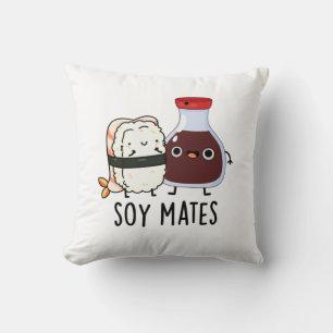 Soy Mates Funny Soy Sauce Pun Cushion