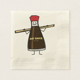 Soy Sauce Bottle condiment Asian chopsticks Napkin