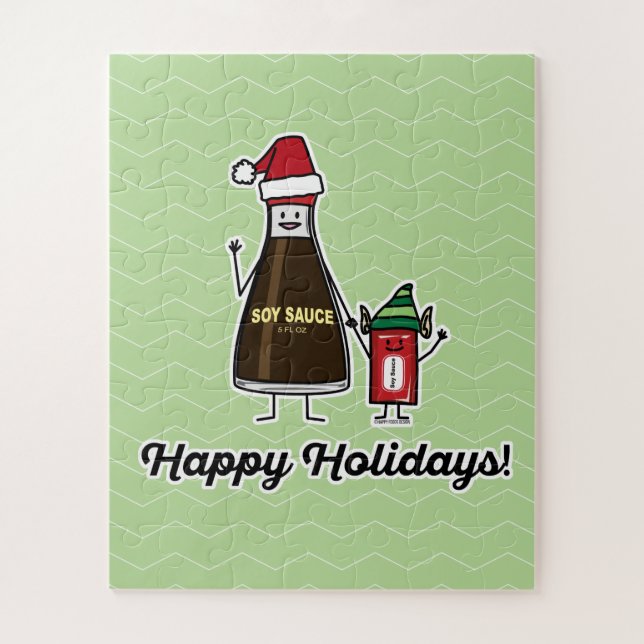 Soy Sauce Bottle Packet kid child Christmas Santa Jigsaw Puzzle (Vertical)