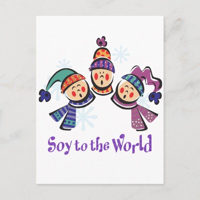 Soy to the World Holiday Postcard (Front)