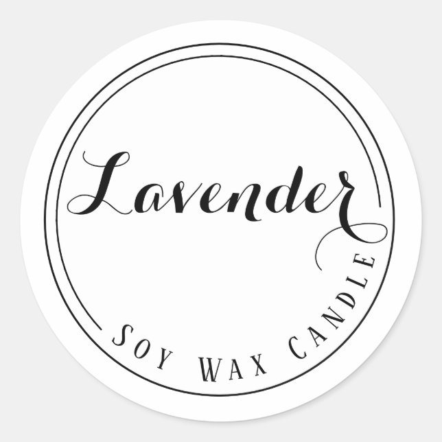 Soy Wax candle labels (Front)