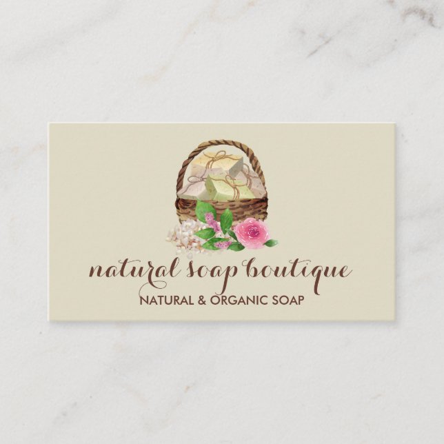 Soy Wax Soap Homemade Lavender Business Card (Front)