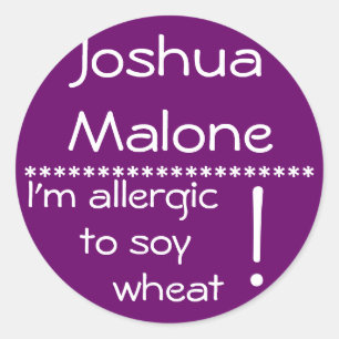 Soy Wheat Allergy Label