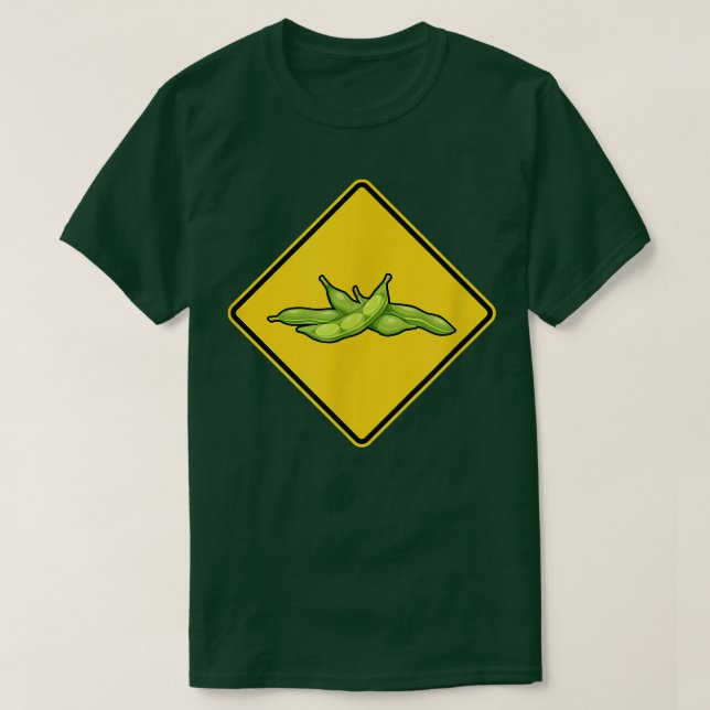 Soybean Warning Sign Farmer Funny Soybeans T-Shirt (Design Front)