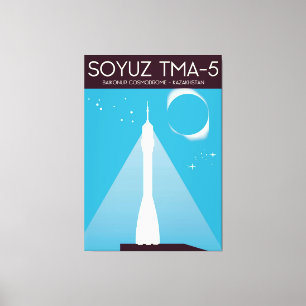 Soyuz TMA-5 Space Art Canvas Print