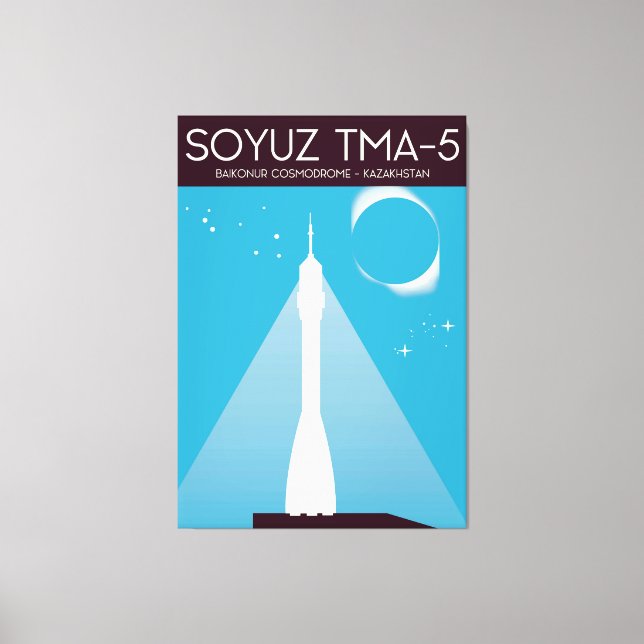 Soyuz TMA-5 Space Art Canvas Print (Front)