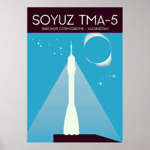 Soyuz TMA-5 Space Art Poster