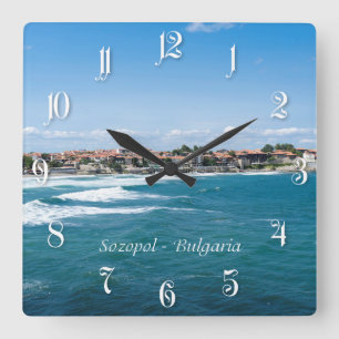 Sozopol, Bulgaria Square Wall Clock