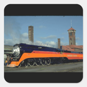 SP 4-8-4 "Daylight" locomotive #4449_Trains Square Sticker