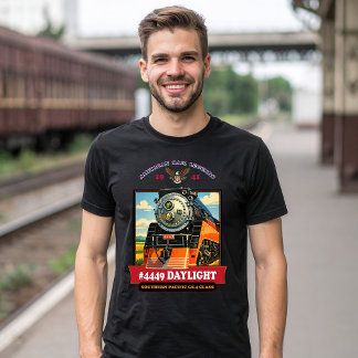 SP GS-4 Daylight Steam Locomotive Vintage Poster T-Shirt