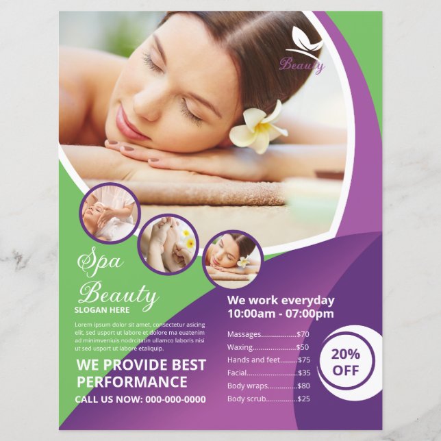 Spa and Beauty Salon Flyer (Front)