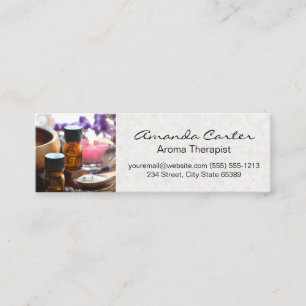 Spa and Body Care Japanese Textured Paper Mini Business Card