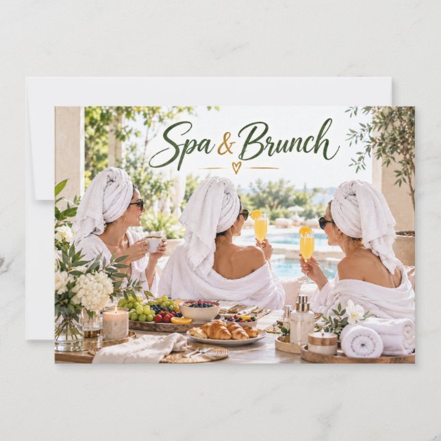 Spa and Brunch Party Invitation (Front)