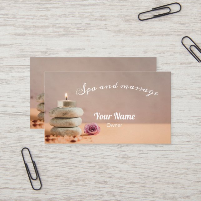 Spa and massage business card (Front/Back In Situ)