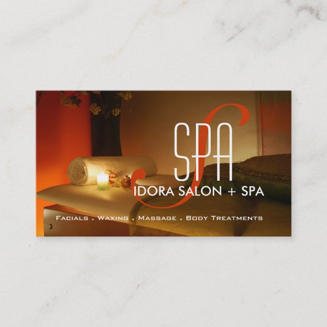 Spa and Massage Business Card Template (Front)