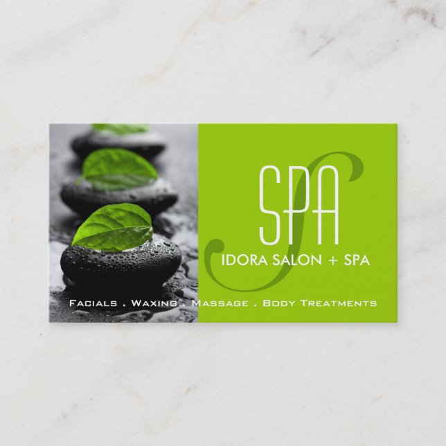Spa and Massage Business Card Template (Front)