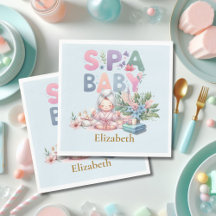 Spa Baby Shower Party Dinner ware
