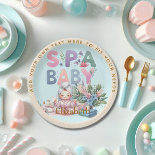 Spa Baby Shower Party Dinner ware Paper Plate