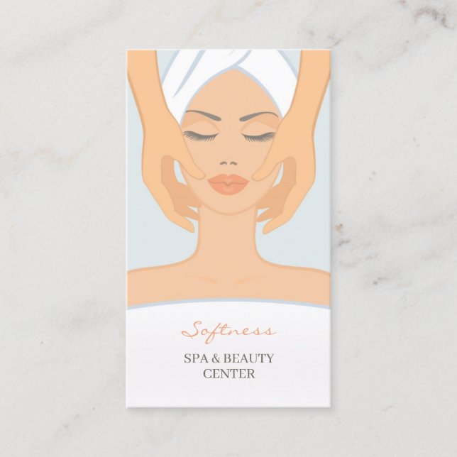 Spa Beauty Massage Business Card (Front)