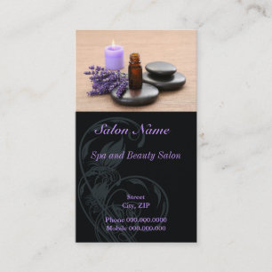 Spa beauty massage wellness Salon Business Card